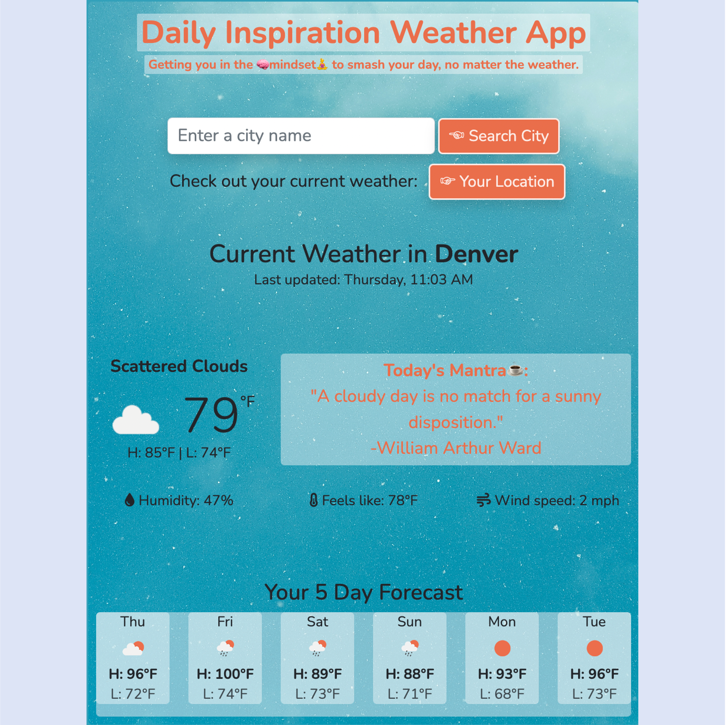 Weather application thumbnail